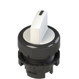 Short handle selector, 2 positions white with marking