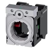 Holder for 3 modules, metal, 1 NO, 1 NC