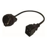 EPDU power cord, Schuko to C20, 0.5m