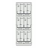 Meter box insert 3-rows, 6 meter boards / 28 Modul heights