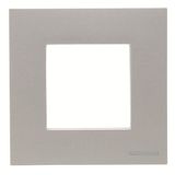 Frame 1-gang / 2-modules - IP44 - Silver