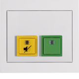 Cancellation/presence button frame, K.1, p. white glossy