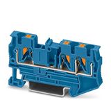 Feed-through terminal block PT 4-TWIN BU blue