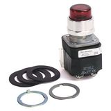 Allen-Bradley, 800T-PBH16RD2, 30.5mm Type 4/13 Mom. Contact PB-Illum., Red, Ext. Hd w/o Guard, LED, 120V AC 50/60 Hz, 1 NC