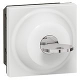 Key switch Mosaic - 3-position - Ronis key - 2 modules - white