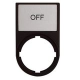 Holder + label 30x50mm "Off"