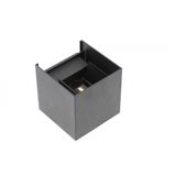 LED wall luminaire MISSOURI-K, 7 W, 540 lm, 4000K, IP54, square, black