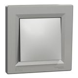 Asfora-1p switch-10AX screwless IP44 alu