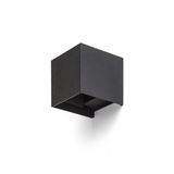 TITO SQ DIMM wall black 230V LED 2x3W IP65 3000K