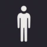 Foil imprint symbol Man for LED signal light, Accessories