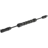 In-line fuse, 4 mm solar plug to 4 mm solar coupling socket, 0.64 m, 6.0 mm², black, 1.5 kV, 4 A, 32.0419-0064UL