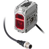 Photoelectric sensor, aluminum die cast (chrome plating) case, red las
