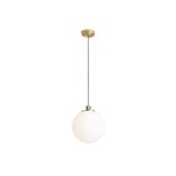 BOULDER 30 pendant opal-colored glass/brushed brass 230V LED E27 15W