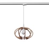 HANGING LAMP 3 PHASE MANDELINO NATURAL WOOD E27 3000K 7.5W 620LM WHITE