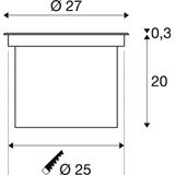 DASAR 270 Round 2600lm 4000K 230V IP65 black