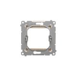 Single computer socket RJ45 category 6 with anti-dust cover, (module), Silver matt, metalic