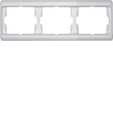 Frame 3gang horizontal Arsys polar white, glossy
