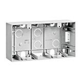Two gang wall mounting housing, silver