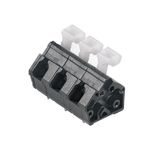 Printed circuit board terminals, 7.50 mm, Number of poles: 10, 135°, Solder pin length (l): 3.5 mm, tinned, black, Tension clamp connection with actuator, Clamping range, max. : 2.5 mm², Box