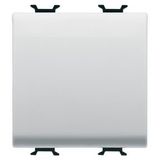 ONE-WAY SWITCH 1P 250V ac - 16AX - NEUTRAL BUTTON - 2 MODULES - SATIN WHITE - CHORUSMART