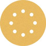 EXPERT C47 Sandpaper with 8 holes for Random Orbital Sanders 125 mm, G 8 5-pc