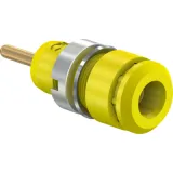 2 mm socket, round plug connection, mounting Ø 8.6 mm, CAT III, yellow, 65.9194-24