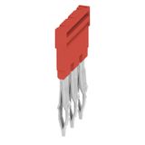 Cross-connector (terminal), Plugged, red, 32 A, Number of poles: 3, Pitch in mm (P): 6.10, Insulated: Yes, Width: 16 mm