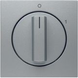 Cover. for rotary switch. birch S.1/B.3/B.7, aluminum look