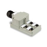 Hood distributor, M12, 30 V, A-coded, LED: Yes, LED initiator: Yes, Wiring type: Custom