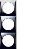 Frame 3gang, Integro Flow, chrome glossy, galvanised