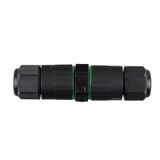 Cable straight coupler 2 pole + and -, IP68, screwless
