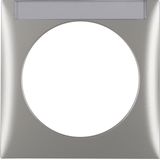 Integro Flow Frame, 1-Gang with Labelling Field Chrome Matt Lacquered