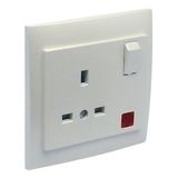 EARTH SOC (BRITISH) W/SWITCH & PILOT LAMP ICE