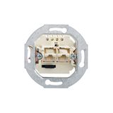 2-way UAE socket, pearl white base (similar to RAL 1013), with switchable resistors