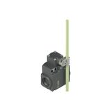 Position switch with adjustable glass-fibre rod lever