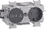Socket-outlet+Surge Wago f-mount gb