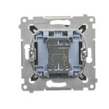 IP54 double socket outlet with earthing - transparent flap, white, 16A