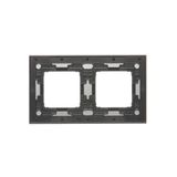 5 gang frame, black matt