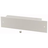 XLSPL1F4 Plinth, front plate for HxW 100 x 425mm, grey
