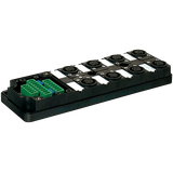 MVP12, 8XM12, 5P, PLUG. TERM. W/o cap, with pot-sep., NPN-LED's