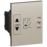 L.NOW- SHAVER SOCKET WHITE CHAMPAGNE