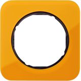 Frame 1gang, R.1, orange trans./black glossy, acrylic