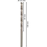 Metal drill bits HSS-G, DIN 340 5,5 x 91 x 139 mm 5 pcs.