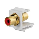 Cinch keystone module, black socket, black (similar to RAL 9005), for mounting adapter KMK-MA Up and other installation adapters