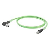 Copper data cable (Assembled), Cable length: 0.5 m, Length: 0.5 m