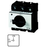 P3-100/IVS/N On-Off switch, P3, 100 A, service distribution board mounting, 3 pole + N, with black thumb grip and front plate, Lockable in the 0 (Off) position