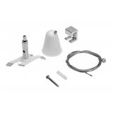 Suspension mounting kit for 3-phase track, cable 1.5 m, Easy mounting, white