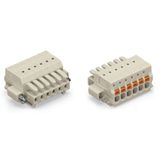 1-conductor female connector push-button Push-in CAGE CLAMP® light gra