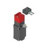 Safety switch with manual mechanical delay