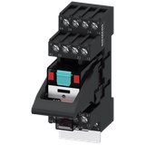 plug-in relay complete unit, 4 changeover contacts, 24 V AC, LED module red, standard plug-in